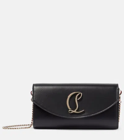 Christian Louboutin Loubi54 Leather Chain Wallet In Black