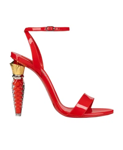 Christian Louboutin Woman Sandals Red Size 11 Calfskin