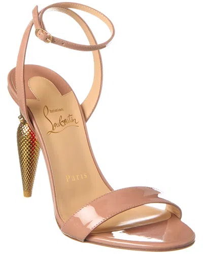 Christian Louboutin Lipqueen Patent Red Sole Sandals In Pink