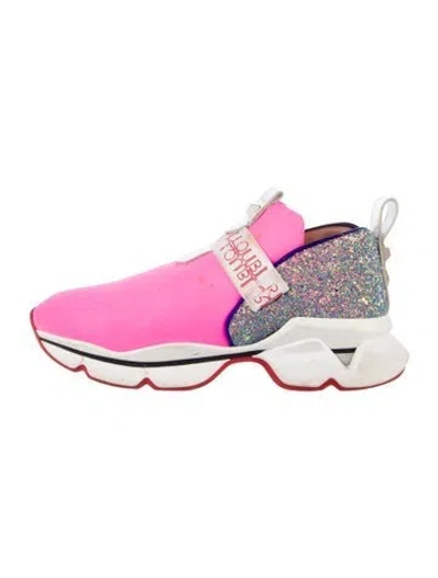 Pre-owned Christian Louboutin Lipsyrun Chunky Sneakers In Pink