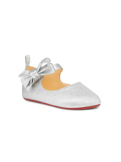Christian Louboutin Little Kid's & Kid's Baby Lou Babe In Silver