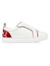 Christian Louboutin Fun Vieira Printed Pvc-trimmed Perforated Leather Sneakers In White