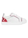 Christian Louboutin Fun Vieira Printed Pvc-trimmed Perforated Leather Sneakers In White