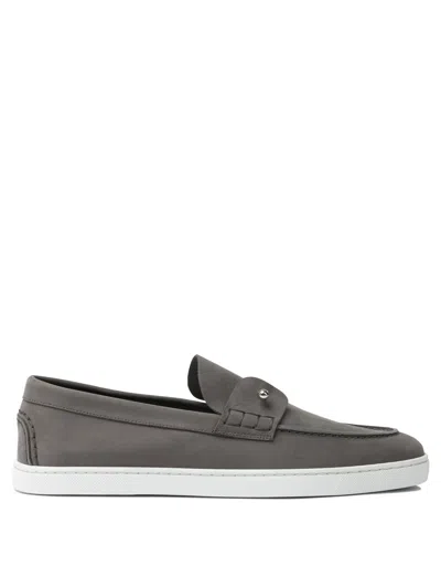 CHRISTIAN LOUBOUTIN LOAFERS & SLIPPERS GREY