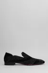 Christian Louboutin Dandy Chick Orlato Velvet Loafers In Black