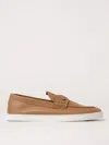 Christian Louboutin Chambeliboat Leather Loafers In Brown