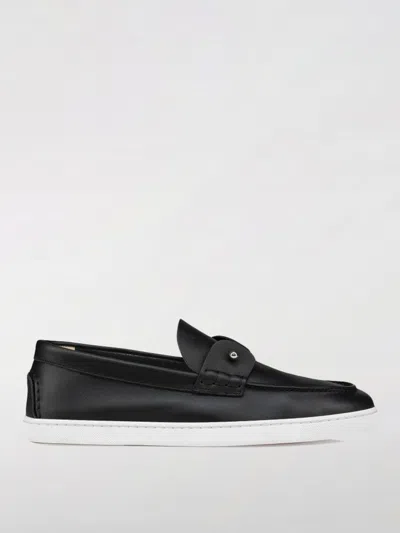 Christian Louboutin Chambeliboat Leather Boat Shoe In Black