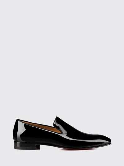 Christian Louboutin Dandelion Grosgrain-trimmed Patent-leather Loafers In Black