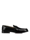 Christian Louboutin Penny Loafers In Black Leather In Negro