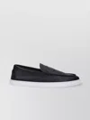 Christian Louboutin Loafers With Contrast Sole And Round Toe In Black