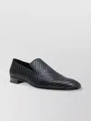 Christian Louboutin Loafers With Geometric Pattern And Textured Finish In Black
