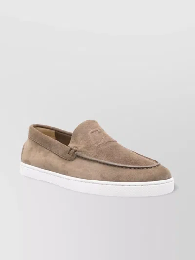 Christian Louboutin Loafers With Suede Finish And Rubber Sole