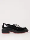 Christian Louboutin Chunky Rubber Sole Loafers With Metal Hardware
