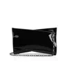 Christian Louboutin Small Loubitwist Patent Leather Clutch In Black