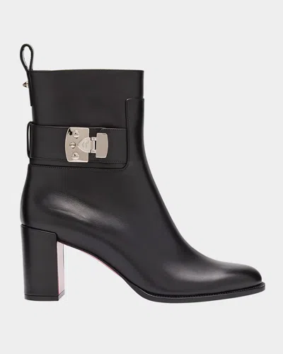 Christian Louboutin Lock 70mm Booties In Black