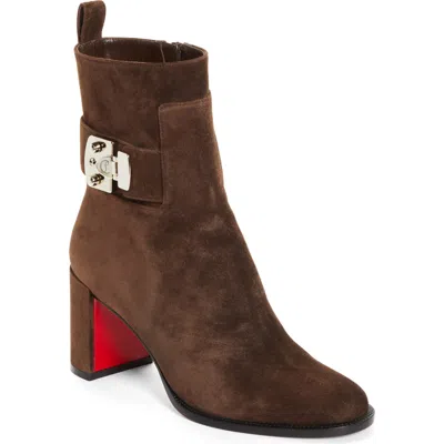 Christian Louboutin Lock Bootie In Cosme