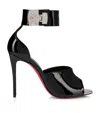 Christian Louboutin Lock Me Up Ankle-cuff Red Sole Sandals In Black
