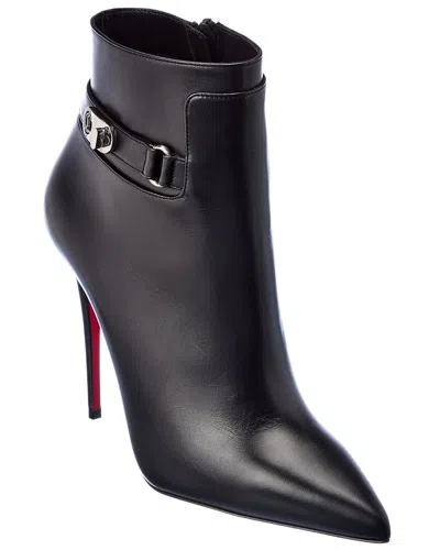 Christian Louboutin Lock So Kate 100 Leather Bootie In Black