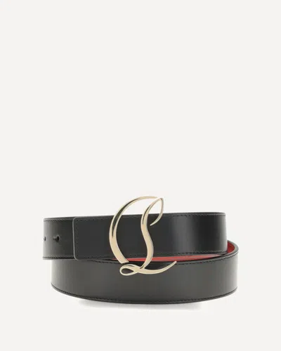 CHRISTIAN LOUBOUTIN LOGO BELT