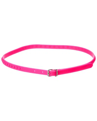 Christian Louboutin Logo Belt In Orange