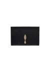 Christian Louboutin Bettina Leather Card Holder In Black