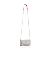 Christian Louboutin Loubi54 Small Glitter Chain Shoulder Bag In Gray