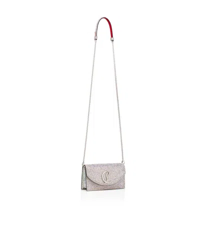 CHRISTIAN LOUBOUTIN LOGO CRYSTAL CHAIN SHOULDER BAG