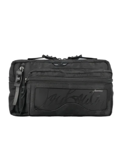 Christian Louboutin Logo Debossed Belt Bag In Black