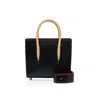 Christian Louboutin Paloma Medium Leopard-print Leather Top-handle Bag In Black