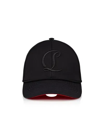 Christian Louboutin Mens Black Mooncrest Cotton-canvas Baseball Cap Xs