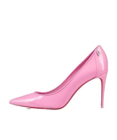 Christian Louboutin Logo High Heels In Pink
