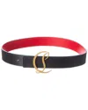 Christian Louboutin Stud Detailed Buckled Belt In Black