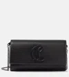 Christian Louboutin Logo Leather Wallet On Chain In Black