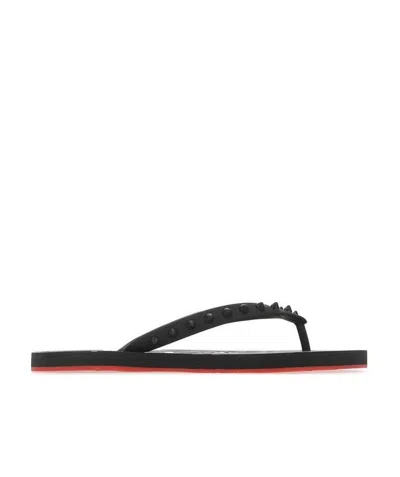 CHRISTIAN LOUBOUTIN LOGO LEISURE FLIP-FLOPS
