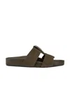 Christian Louboutin Logo Letter Pattern Flip-flops In Green