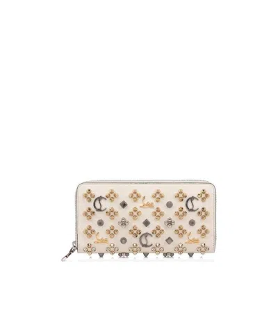 Christian Louboutin Logo Long Purse In Nude