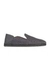 Christian Louboutin Collapsible-heel Croc-effect Leather-trimmed Suede Espadrilles In Black