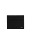 Christian Louboutin Logo-plaque Leather Cardholder In Black