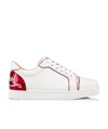 Christian Louboutin Fun Vieira Printed Pvc-trimmed Perforated Leather Sneakers In White