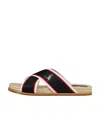 Christian Louboutin Hot Cross Slides In Black
