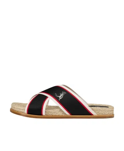CHRISTIAN LOUBOUTIN LOGO SLIPPERS