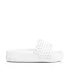 Christian Louboutin Logo Slippers In White