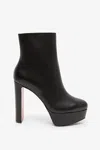 Christian Louboutin Loo Leather Red Sole Platform Booties