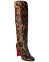 Christian Louboutin Loo Botta 85 Haircalf Knee-high Boot In Animal Print