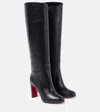 Christian Louboutin Loo Botta 85 Leather Knee-high Boots In Schwarz