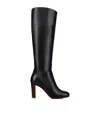 Christian Louboutin Loo Botta 85 Leather Knee-high Boots In Black