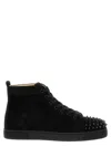 Christian Louboutin Urban Edge High-top Sneakers With Studded Toe In Black