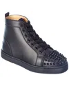 Christian Louboutin Men's Lou Spikes High-top Sneakers In Black