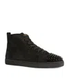 Christian Louboutin Urban Edge High-top Sneakers With Studded Toe In Black