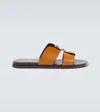 Christian Louboutin Loubi Be Leather Sandals In Brown